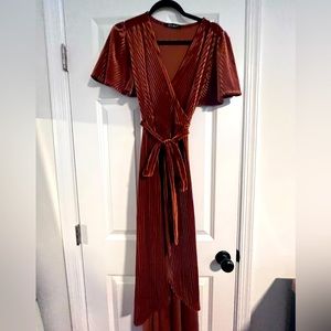 Copper Wrap Dress